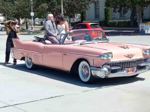 #76,106 Classic 1958 Cadillac 62 series convertible coupe.